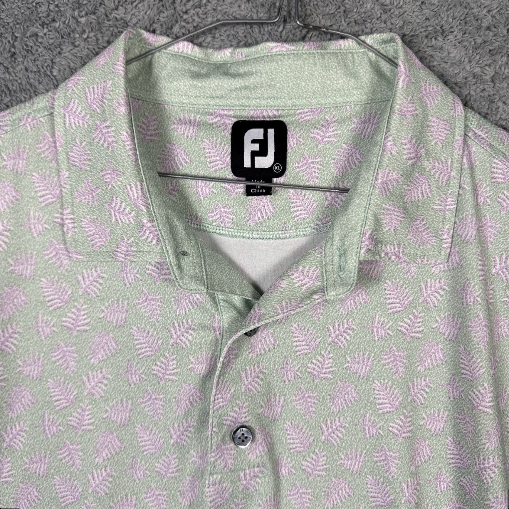 Footjoy FootJoy Polo Shirt Mens XL Golf Floral All Over Print Stretch Wicking Preppy Size US XL / EU 56 / 4 - 3 Thumbnail