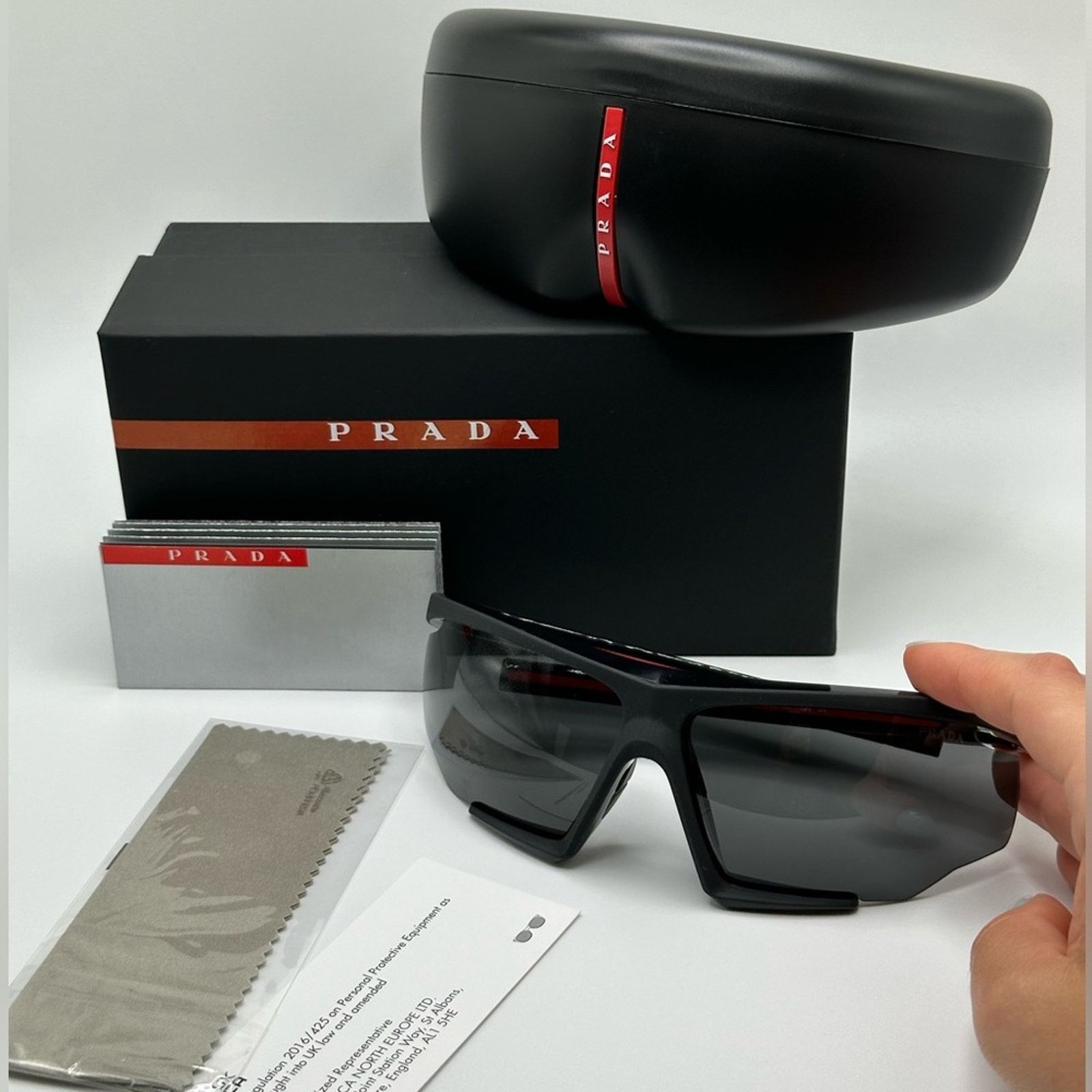 Prada NEW PRADA Sport PS07YS DG006F Black/Black Rubber/Dark Grey Size ONE SIZE - 11 Thumbnail