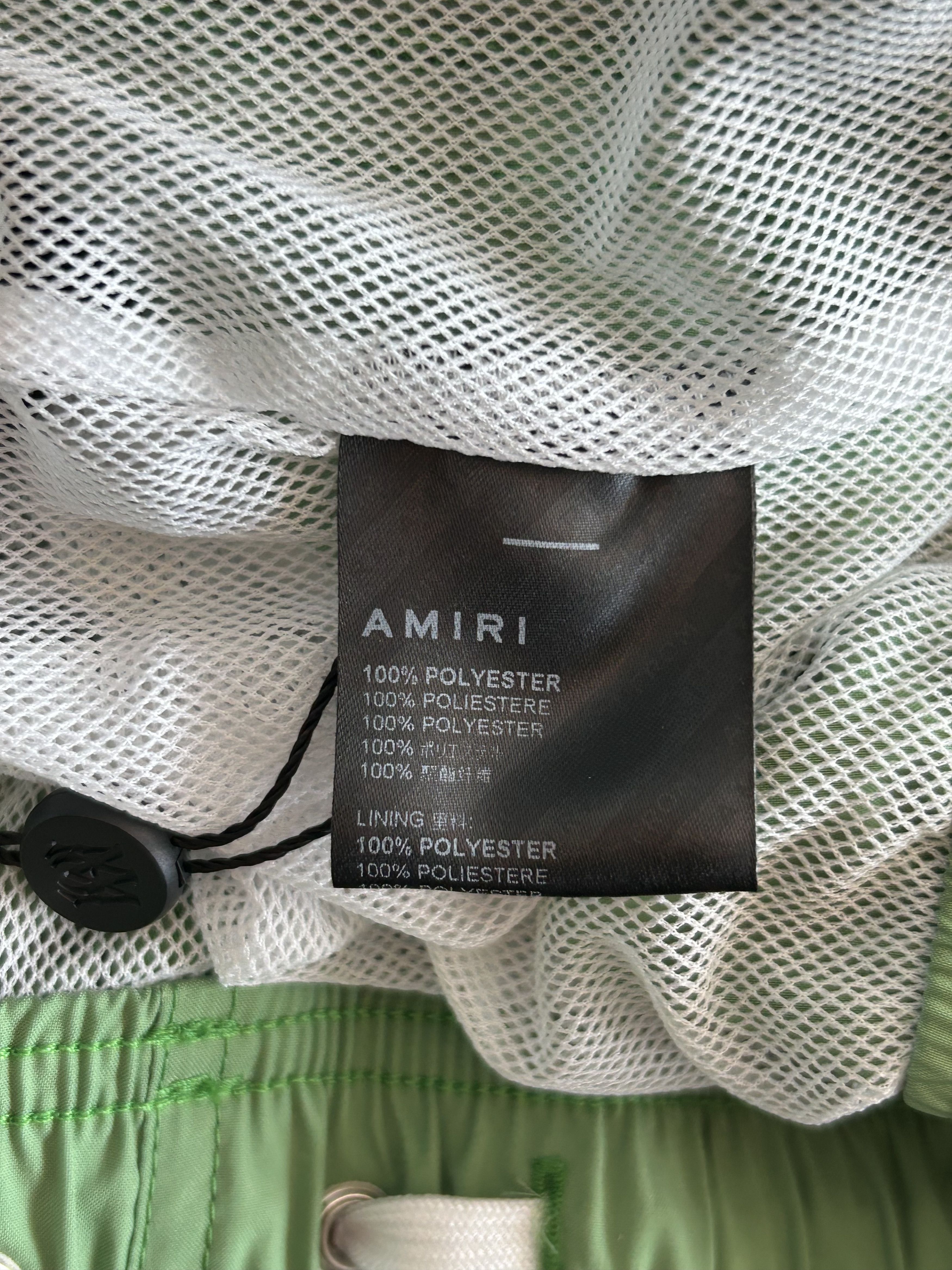 Amiri Amiri Green & White MA Bar Logo Swimshorts Size US 38 / EU 54 - 4 Thumbnail