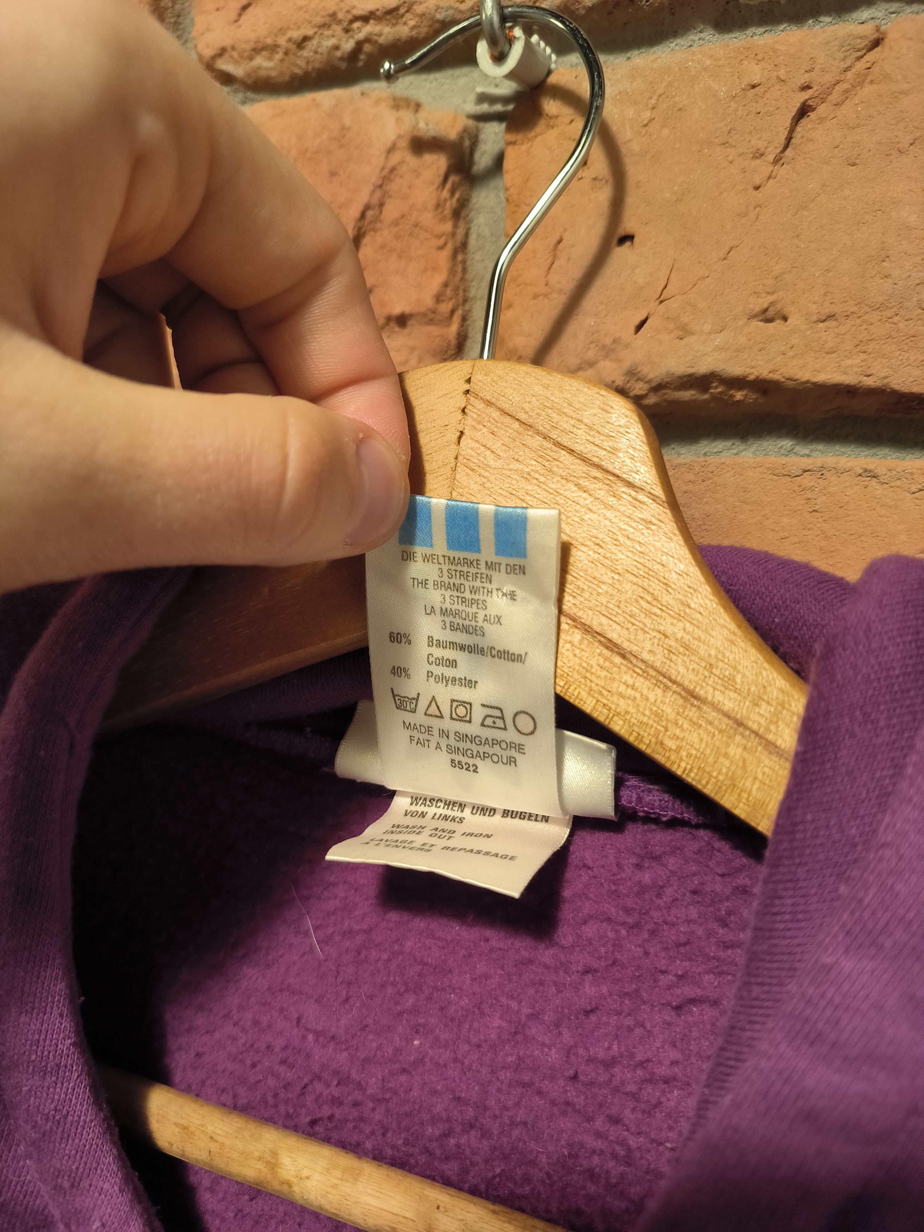 Adidas × Vintage Vintage Adidas AAC 90s Hoodie Big Logo Violet Boxy Size US S / EU 44-46 / 1 - 5 Thumbnail