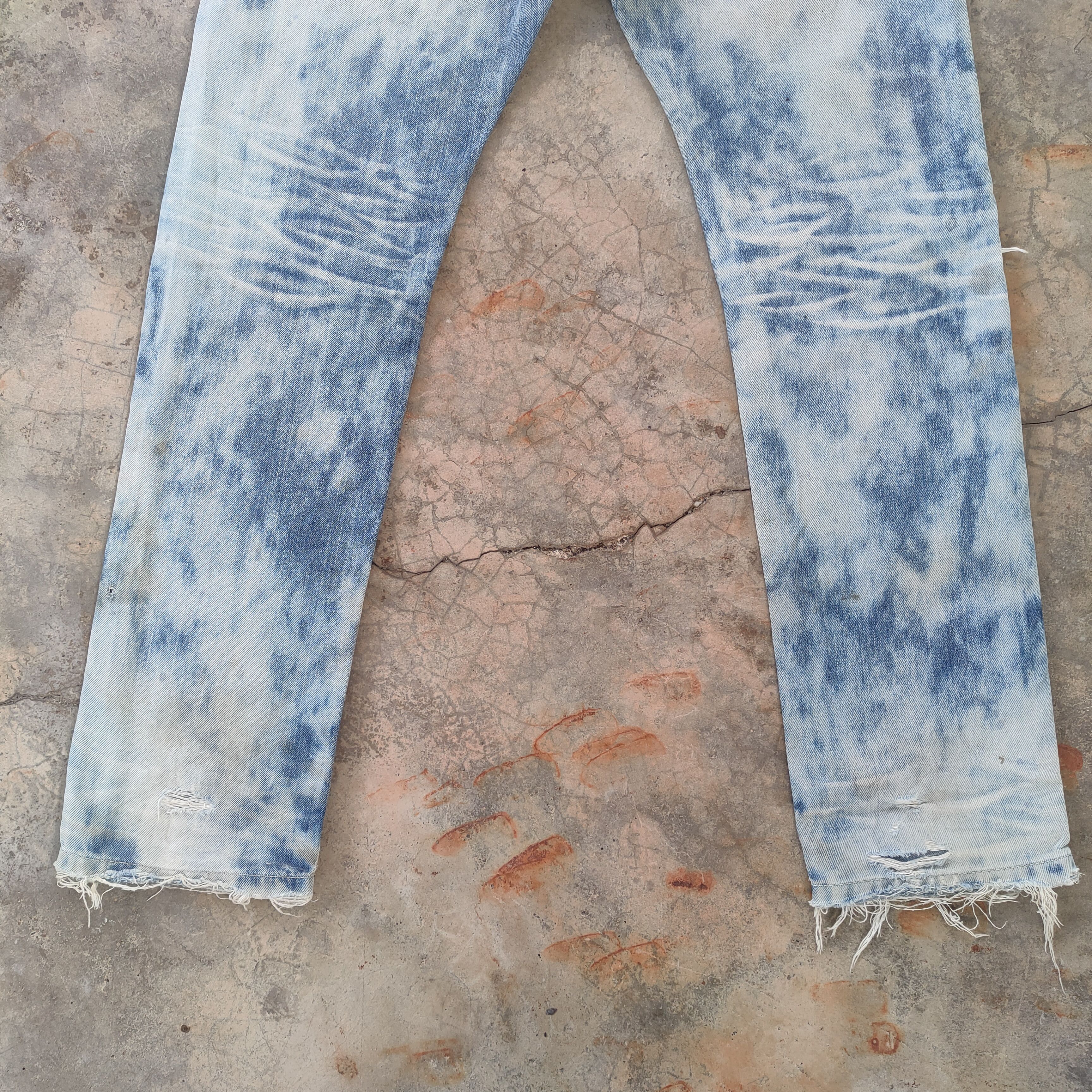 Vision Streetwear SICK💥 # VINTAGE AVH FADED RIPPED DISTRESSED JEANS PANTS Size US 34 / EU 50 - 10 Thumbnail