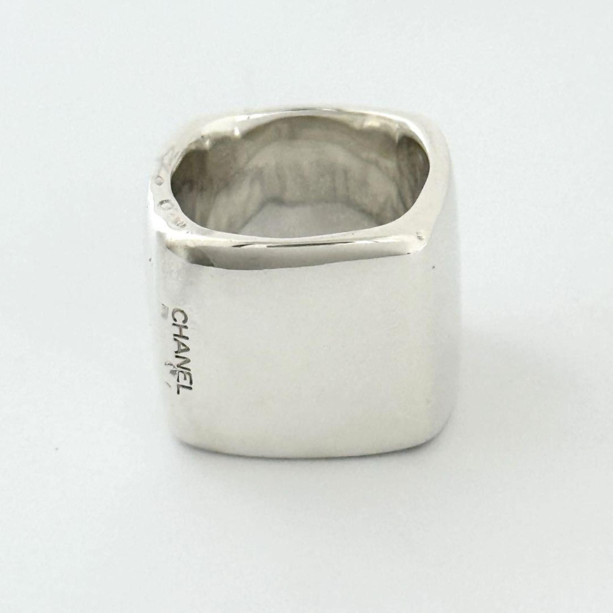 Chanel Chanel Vintage Wide Square Ring in 925 Sterling Silver Size ONE SIZE - 1 Thumbnail