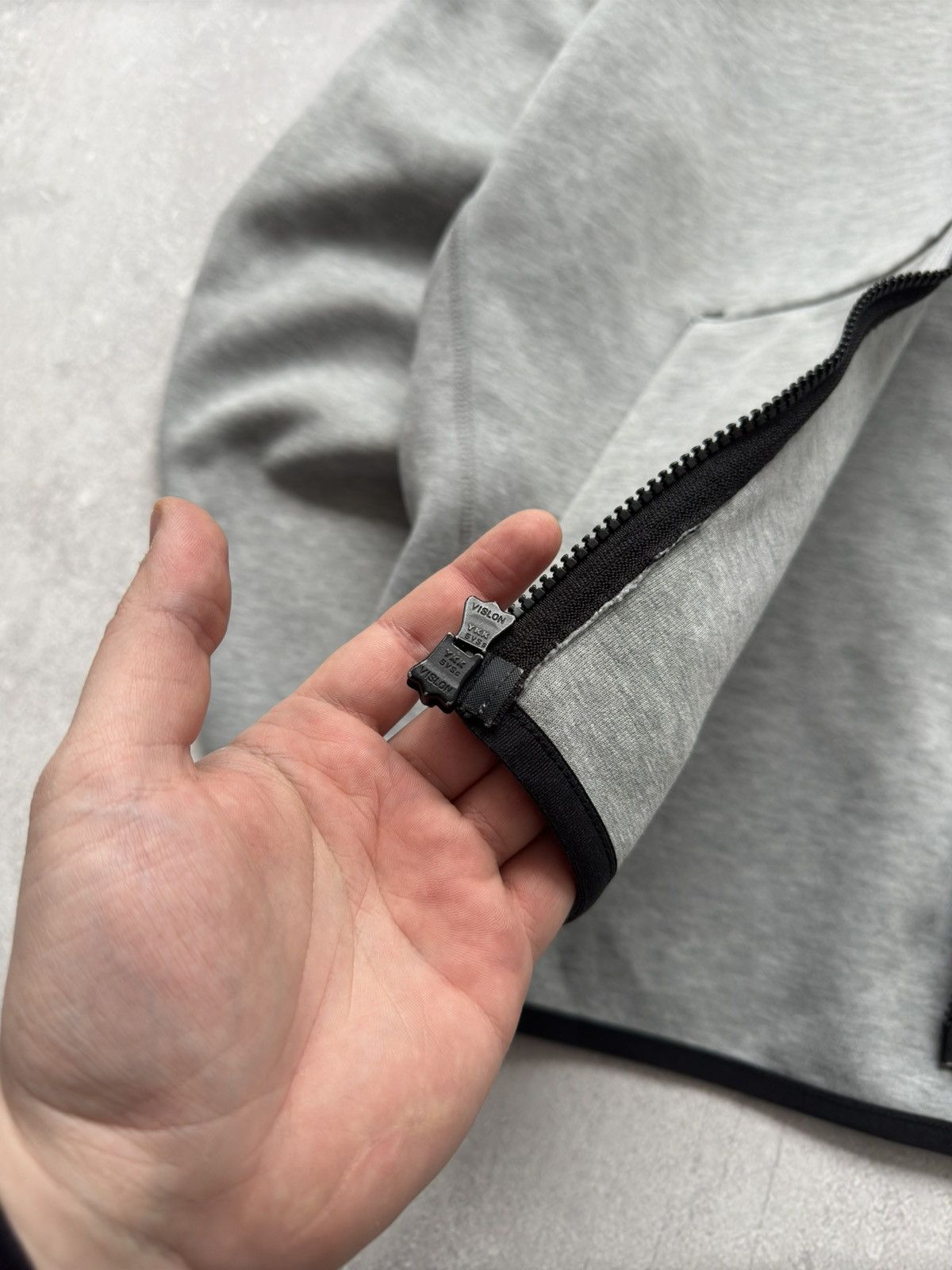 Nike × Vintage Nike Tech Fleece Grey Zip Hoodie Drill Y2K Sportswear Size US M / EU 48-50 / 2 - 4 Thumbnail