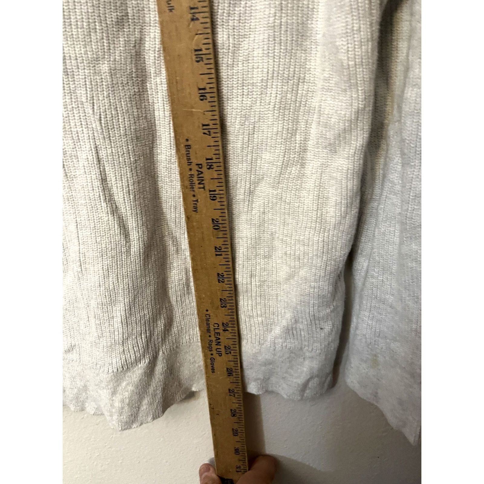 Express Express Sweater Mens Large Grey Cotton 1/4 Zip Ribbed Size Size US L / EU 52-54 / 3 - 4 Thumbnail