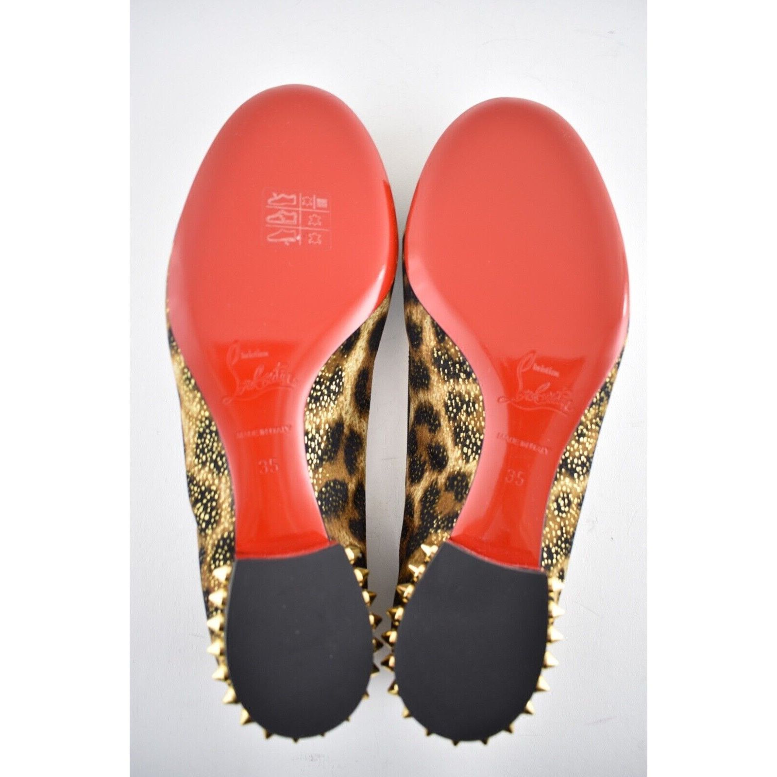 Christian Louboutin Christian Louboutin La Massine Black Gold Leopard Spike Size US 5 / IT 35 - 11 Thumbnail