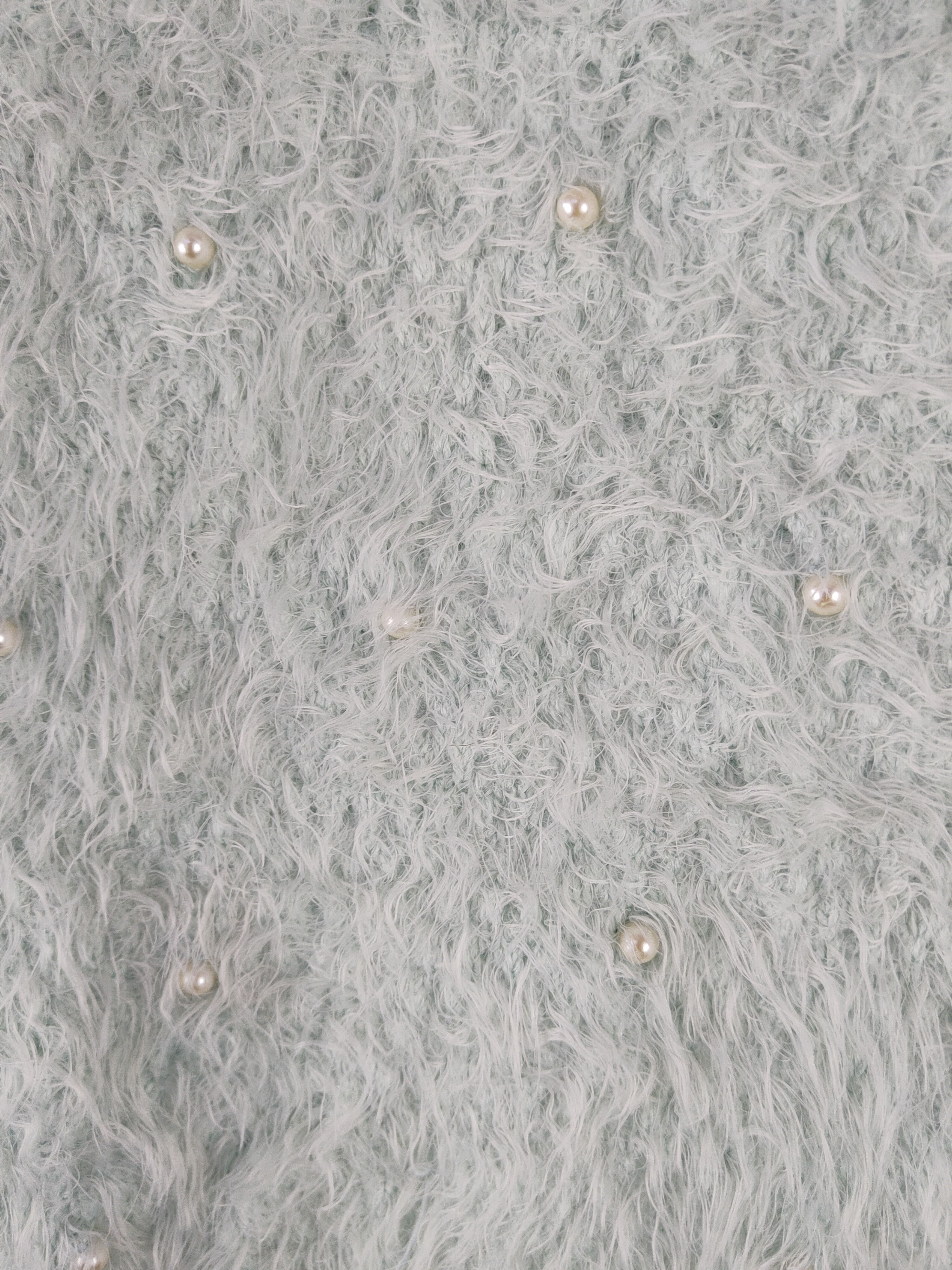 Japanese Brand × Vintage Ingni Mint Green Shag Shaggy Fur Mohair Knitwear #S2082 Size XS / US 0-2 / IT 36-38 - 3 Thumbnail