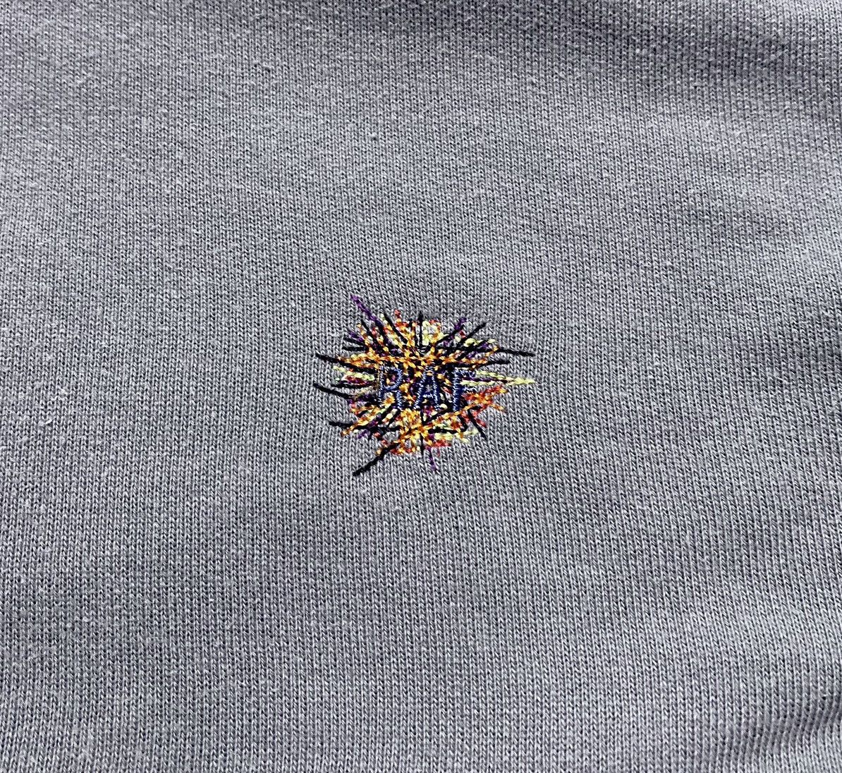 Raf by Raf Simons Raf Simons Distressed Blue Cotton Hoodie Embroidered Logo Size US L / EU 52-54 / 3 - 11 Thumbnail