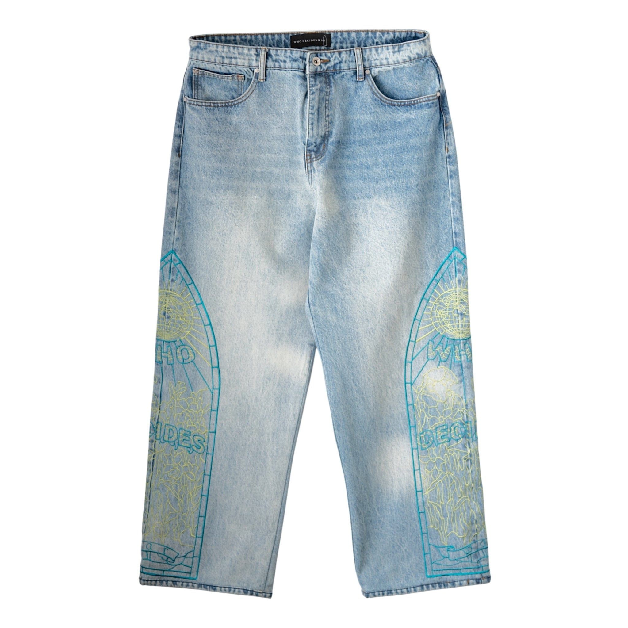 Who Decides War Virtous Denim Blue Yellow Size US 36 / EU 52 - 1 Thumbnail