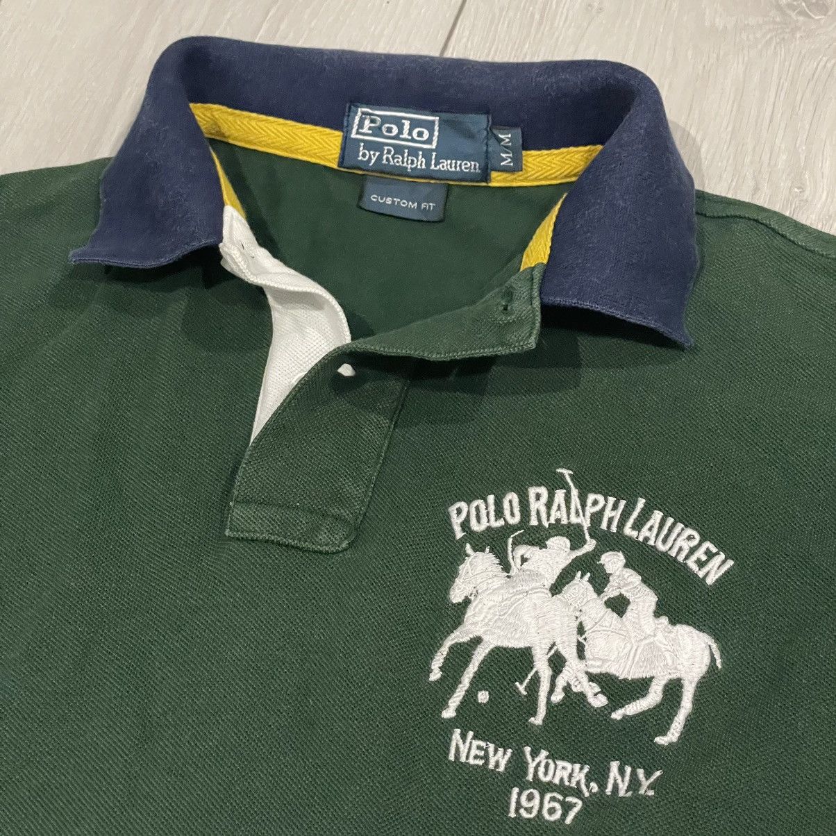 Polo Ralph Lauren × Ralph Lauren × Vintage Polo Ralph Lauren tee shirt New York Number 3 green old mone Size US S / EU 44-46 / 1 - 2 Thumbnail