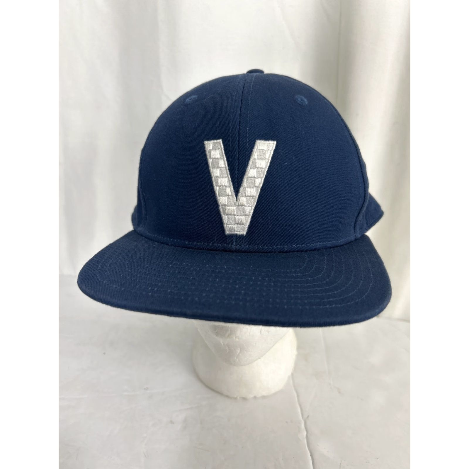 Vans VANS Snap Back Hat Navy Blue Adjustable V Embroidered Men One Size Blue Snapback Cap Size ONE SIZE - 2 Thumbnail