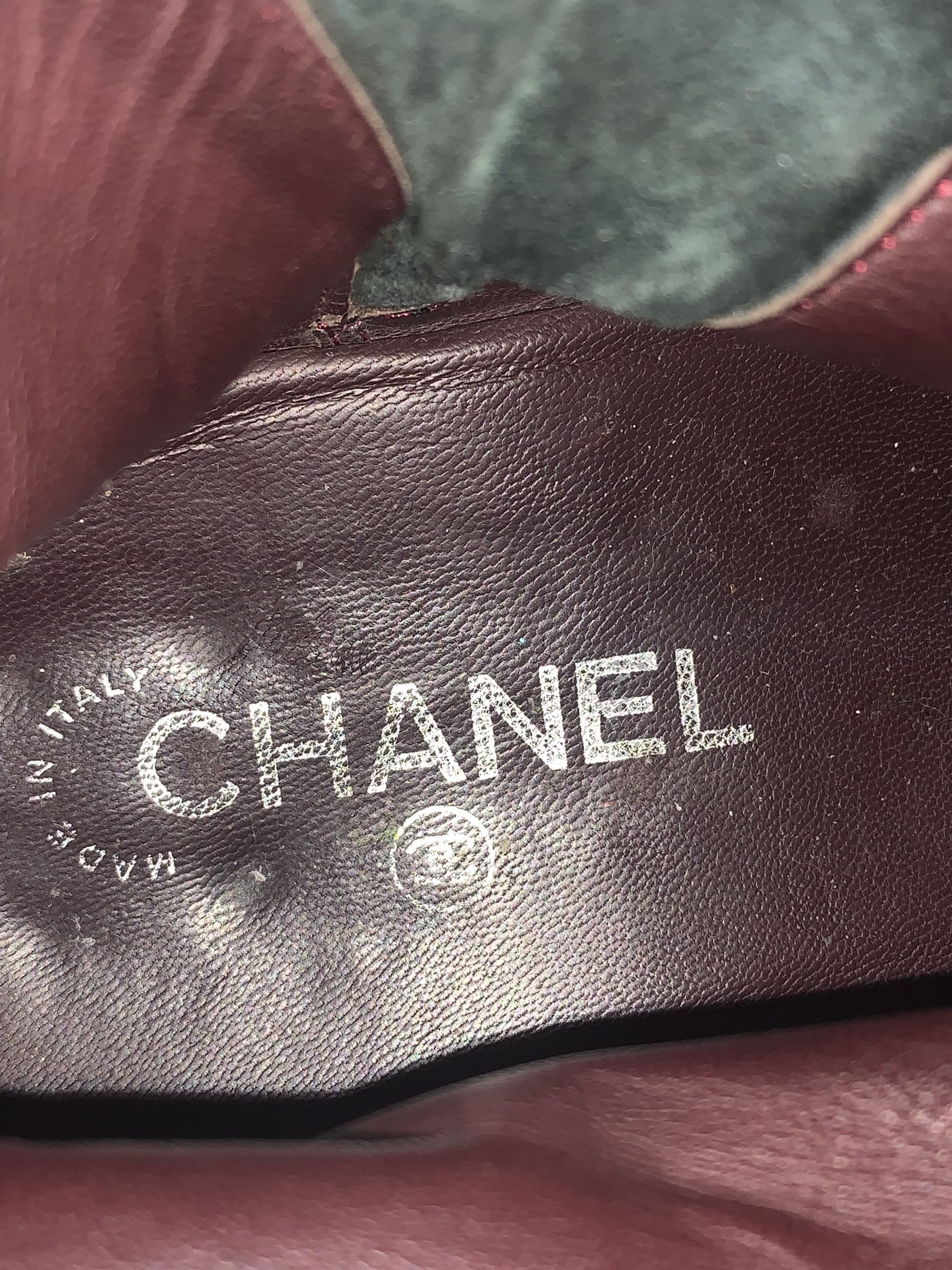 Chanel CHANEL Side Zip Boots ⊛ BLACK LEATHER ⊛ Gently Worn Size US 10 / EU 43 - 7 Thumbnail