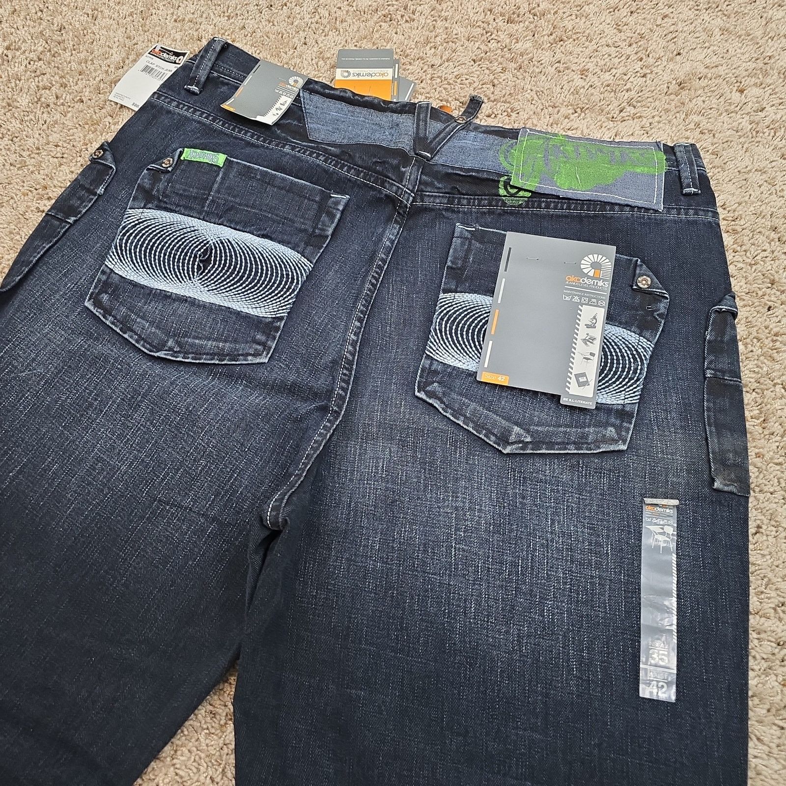 Akademiks Vintage Akademiks Baggy Wide Leg Pinkman Jeans 42x34 NWT Size US 42 / EU 58 - 2 Thumbnail