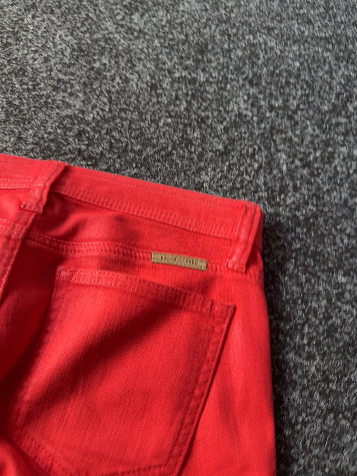 Polo Ralph Lauren × Vintage Ralph Lauren Red Courtlandt Skinny Jeans Y2K Rock Style Size 27" / US 4 / IT 40 - 15 Thumbnail