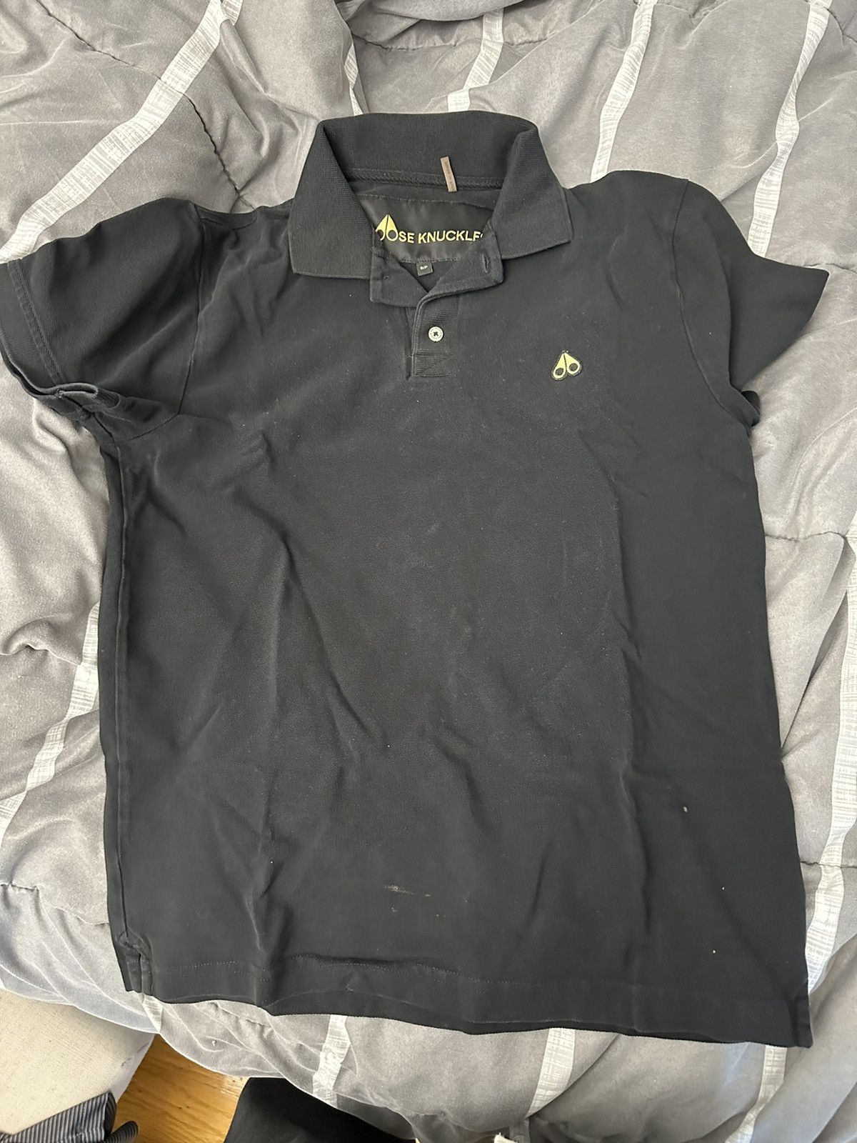 Moose Knuckles Black and Gold Polo Size US S / EU 44-46 / 1 - 1 Thumbnail