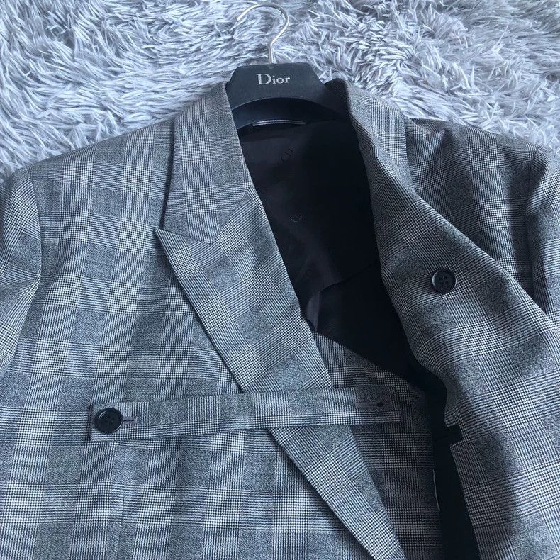 Dior Dior 19ss streamer checkered wool suit 2501-Nextarrow Size 52R - 6 Thumbnail