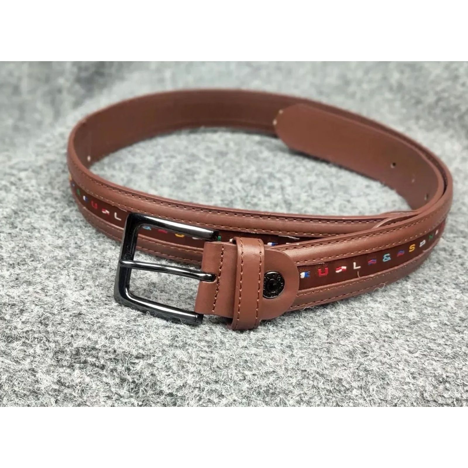 Paul & Shark VINTAGE Paul & Shark Design Multi Logo Mens Belt Size ONE SIZE - 7 Thumbnail
