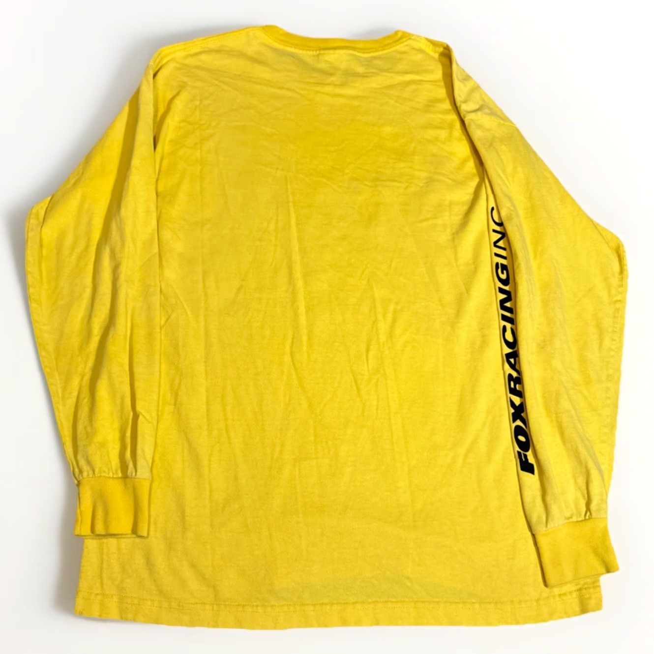 Fox Racing VINTAGE Fox Racing T-Shirt Long Sleeve Mens Large Yellow Grunge Skater Goth Y2K Cyber Weekender Size US L / EU 52-54 / 3 - 2 Thumbnail