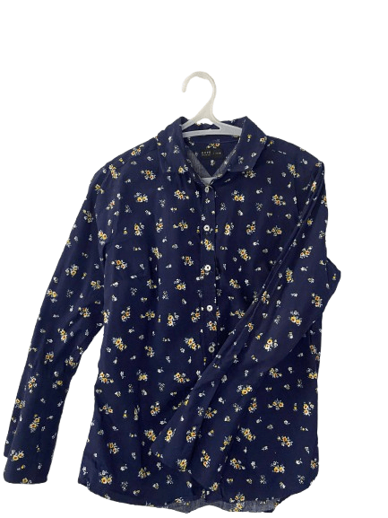 Kenny Flowers Robe Navy Blue Floral Button-Up Shirt — Women’s — Used Size M / US 6-8 / IT 42-44 - 1 Thumbnail