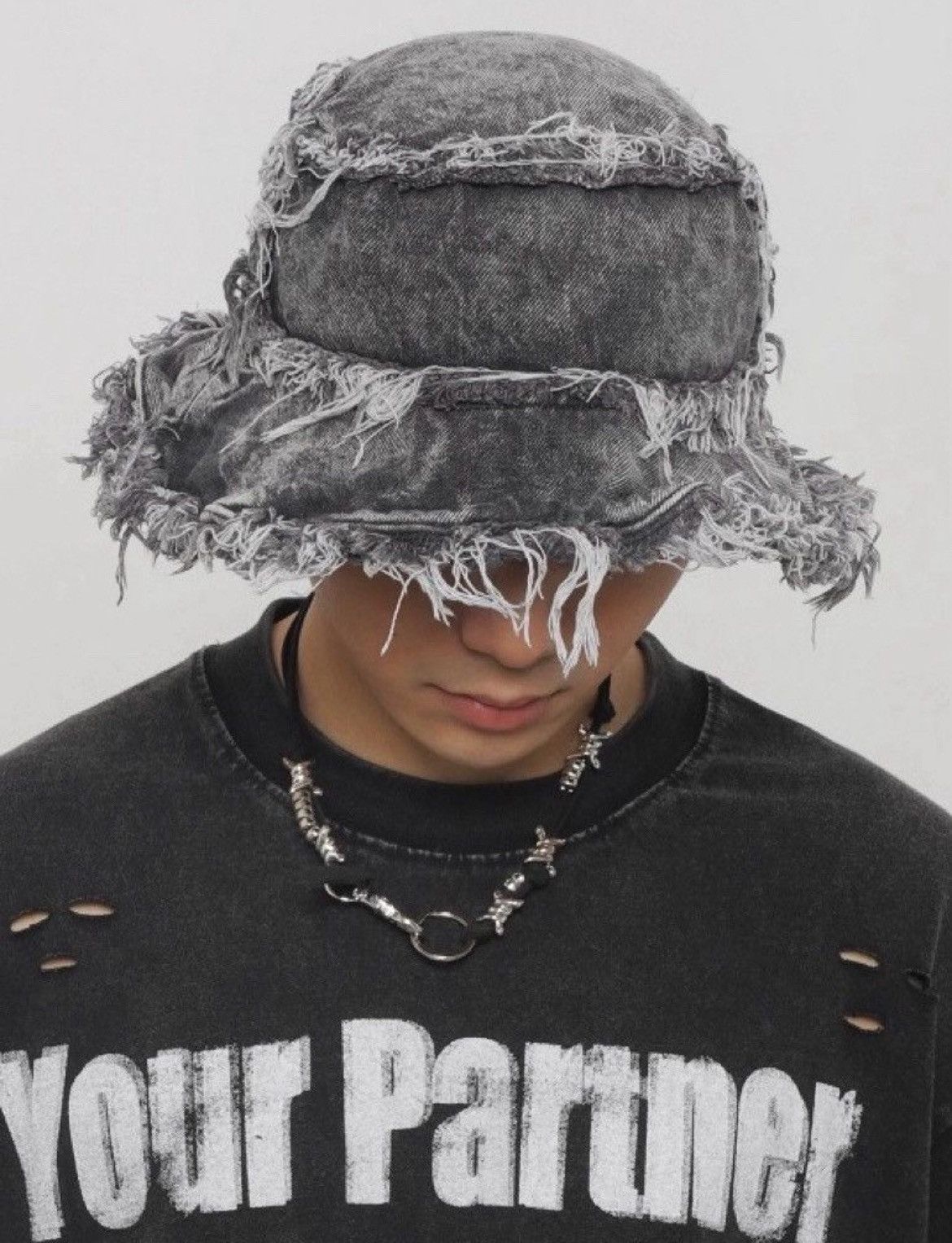 Japanese Brand Utility grunge washed reversible distressed raw bucket hat Size ONE SIZE - 1 Thumbnail