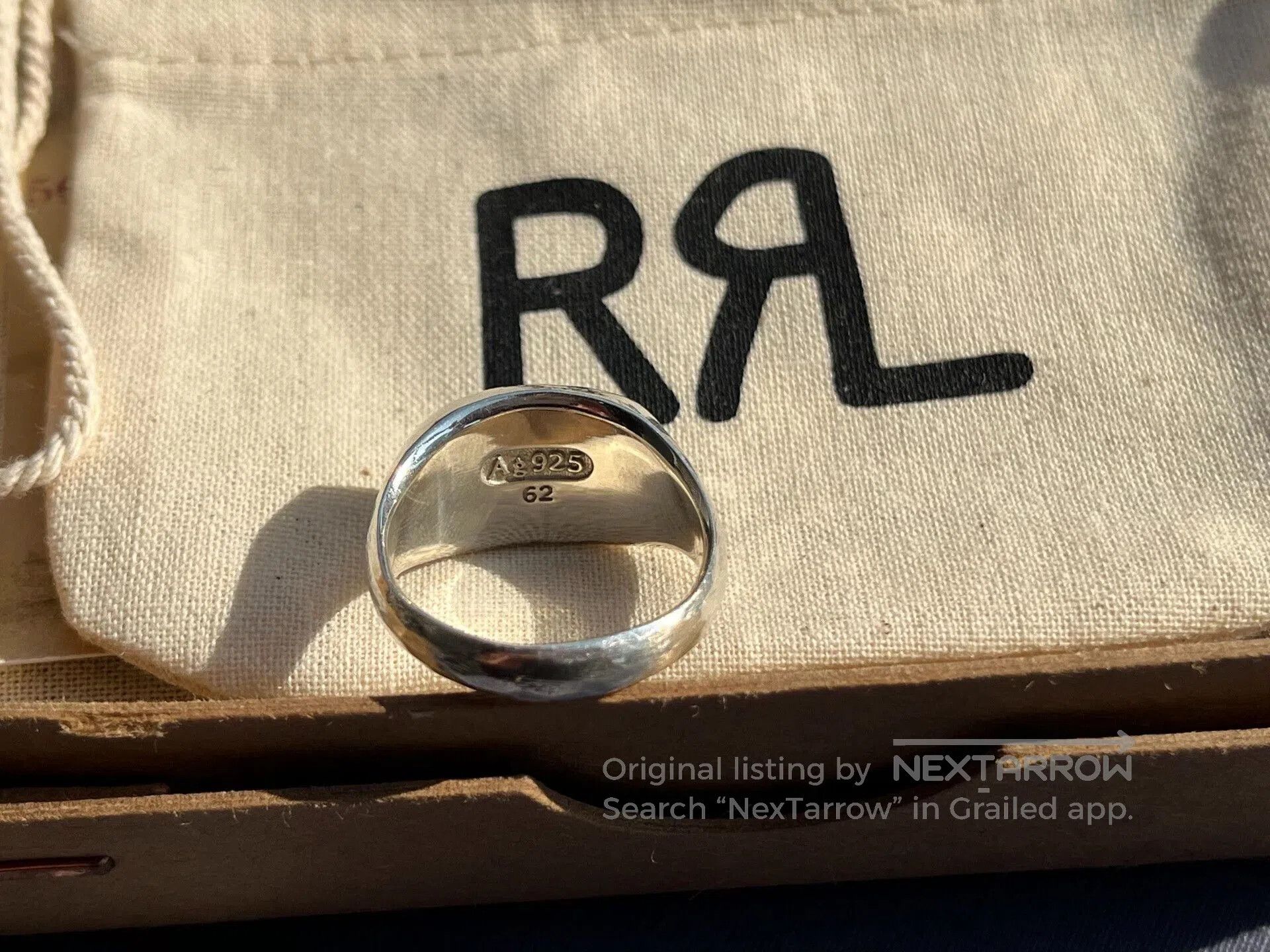 RRL Ralph Lauren rrl silver ring with packaging. Size ONE SIZE - 3 Thumbnail