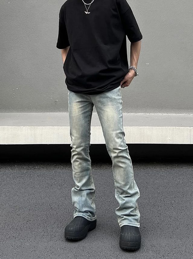 Japanese Brand × Jean Jeans Men Streetwear Solid Color Size US 29 - 4 Thumbnail