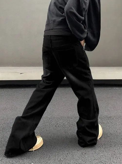 Jean Stacked Denim Jeans Drip Hip Hop Size US 34 / EU 50 - 4 Thumbnail