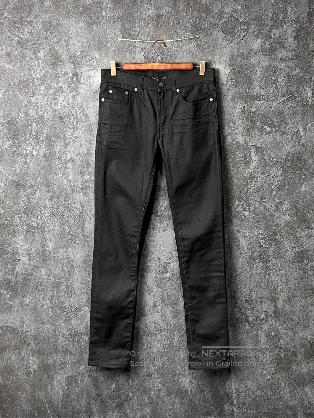Saint Laurent Paris Saint Laurent Black Cotton Jeans. Size US 34 / EU 50 - 1 Thumbnail