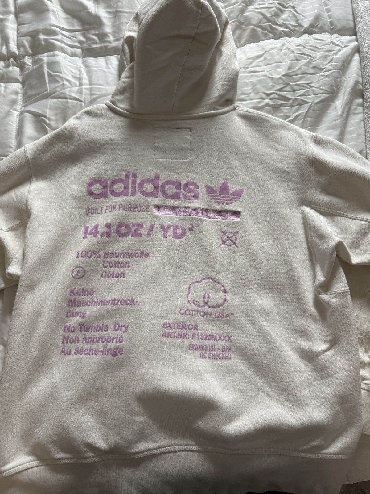 Adidas [US ONLY] Adidas White/Pink Embroidered Hoodie Size US L / EU 52-54 / 3 - 2 Thumbnail