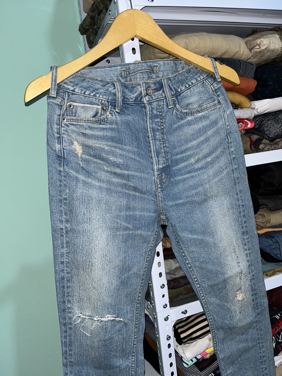 GOA GOA Nimes Distreseed Denim Selvedge Japanese Brand Size 27" / US 4 / IT 40 - 4 Thumbnail