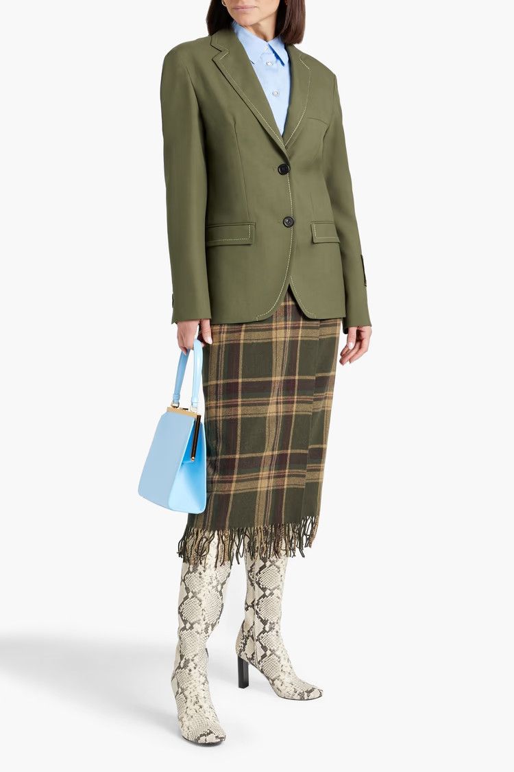 Marni o1y1025 Blazer in Military Green Size S / US 4 / IT 40 - 2 Thumbnail