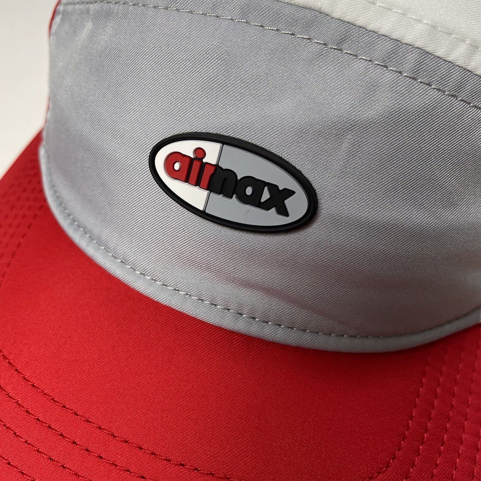 Nike Vintage Nike Hat Cap Red White Grey Air Max AW84 5 Panel Size ONE SIZE - 5 Thumbnail