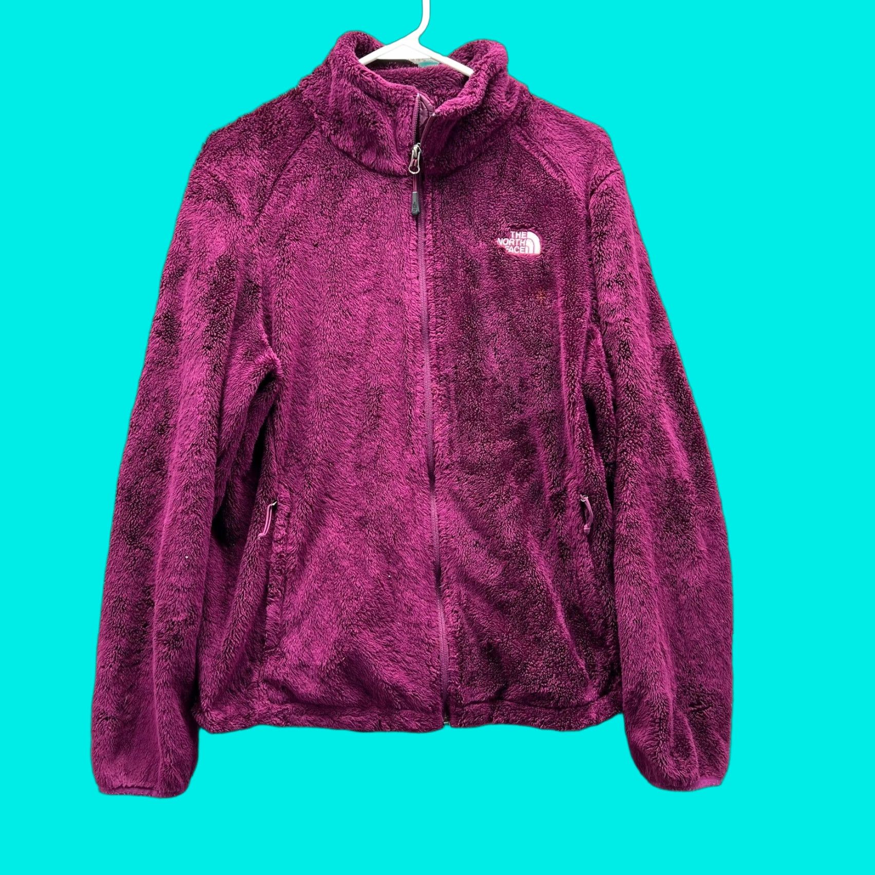 The North Face VINTAGE? No. The North Face Jacket Women Large Purple Full Zip Fleece Osito Cozy Sherpa Size L / US 10 / IT 46 - 1 Thumbnail