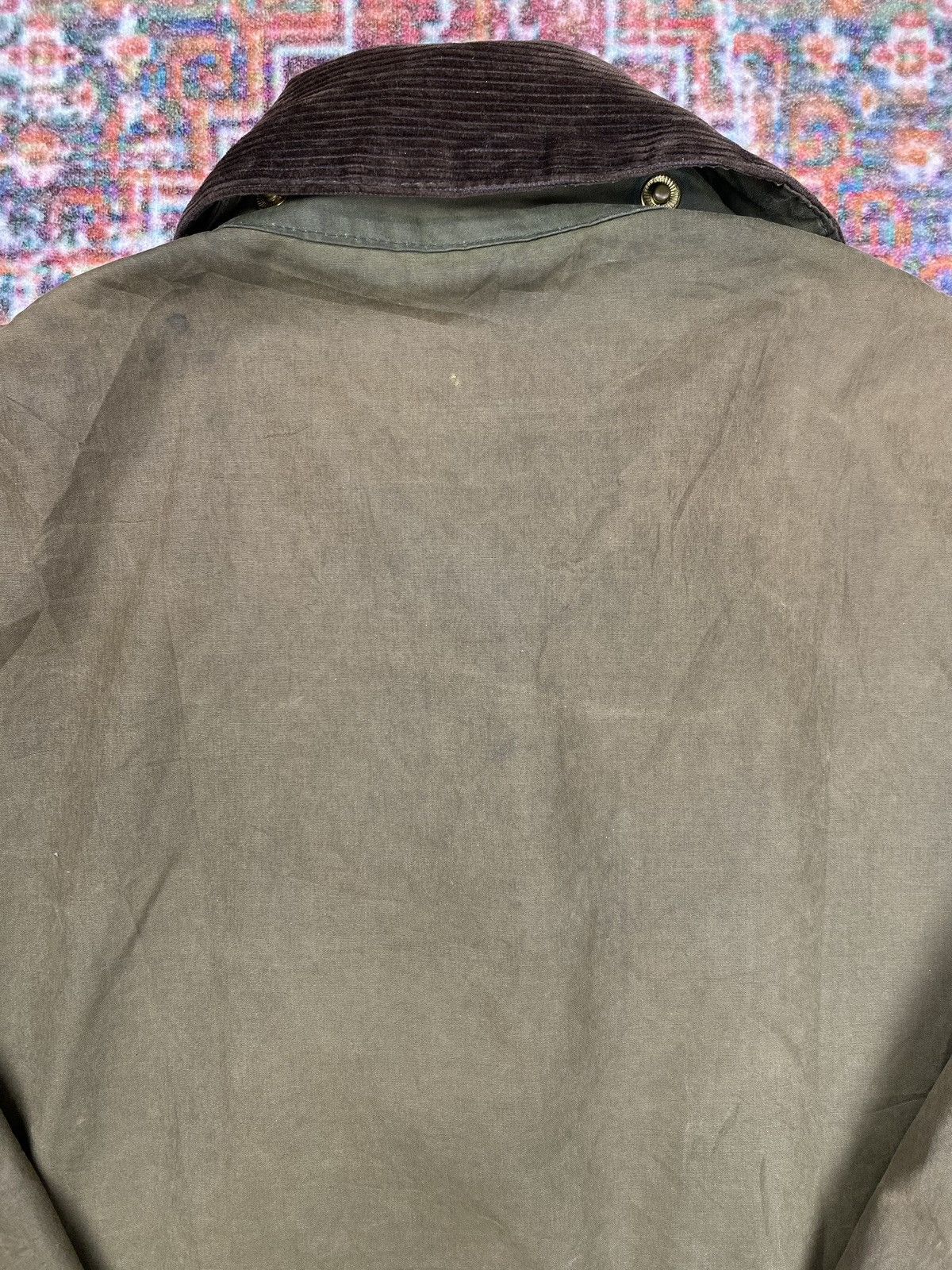 Barbour Vintage Sunfaded Barbour Border Waxed Jacket Made in England Size US XL / EU 56 / 4 - 15 Thumbnail