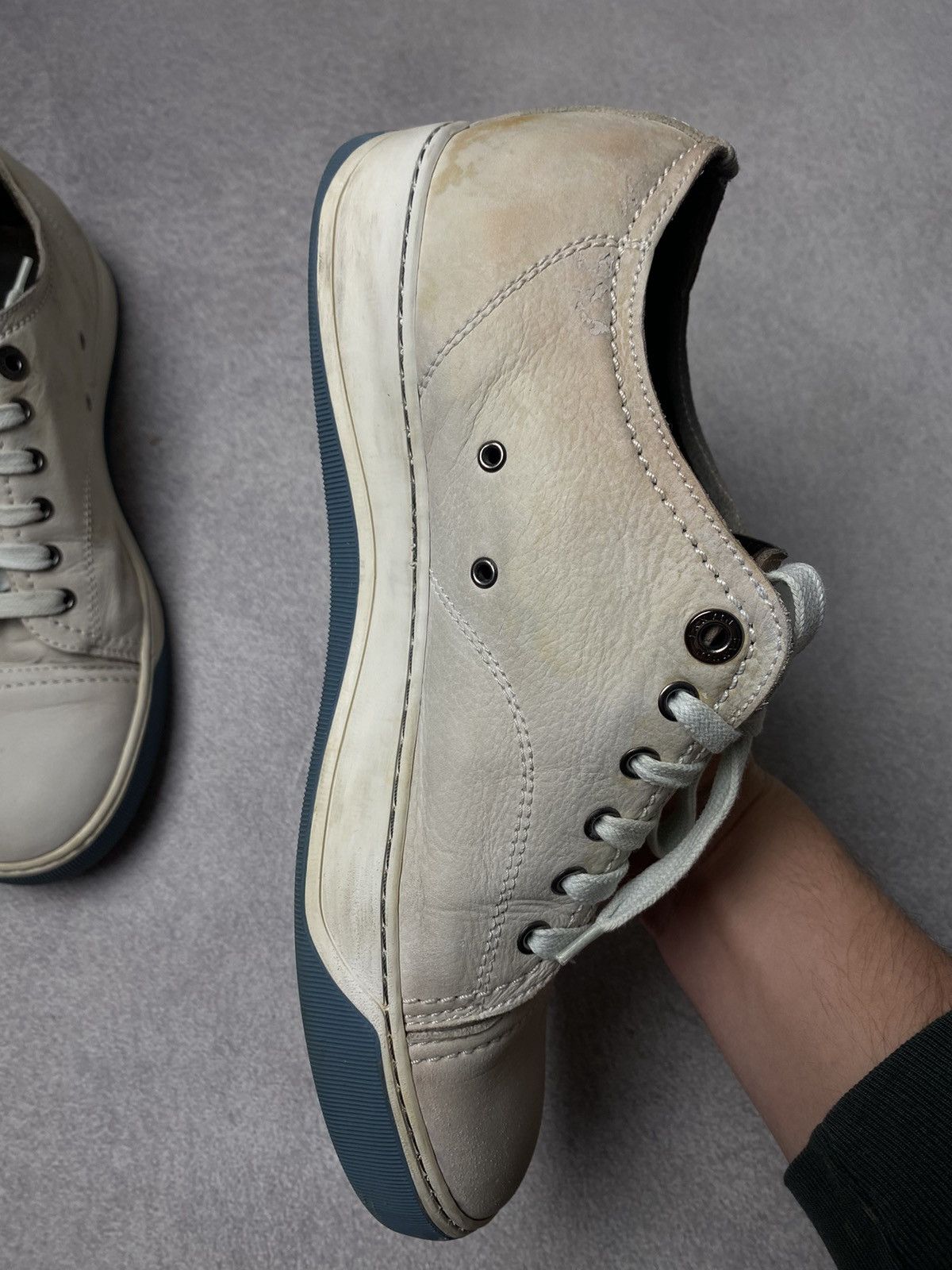 Lanvin Vintage Lanvin Distressed Cap Toe Leather sneakers Size US 8 / EU 41 - 13 Thumbnail
