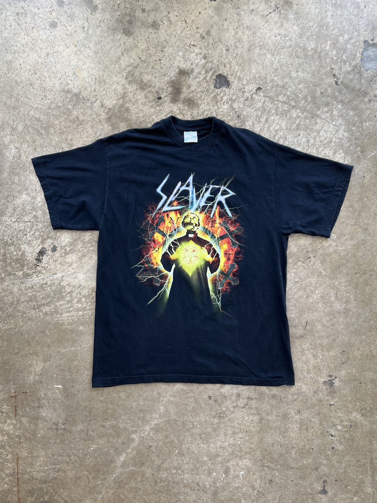 Band Tees Vintage Y2K 2002 Slayer London England Concert Tee XL Size US XL / EU 56 / 4 - 2 Thumbnail