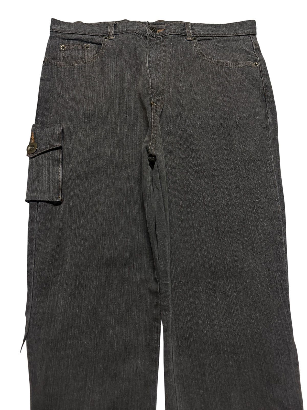Tornado Mart FLARED VINTAGE LIVE CLAIRE RARE LACE-UP SPLIT LEATHER JEANS Size US 32 / EU 48 - 5 Thumbnail