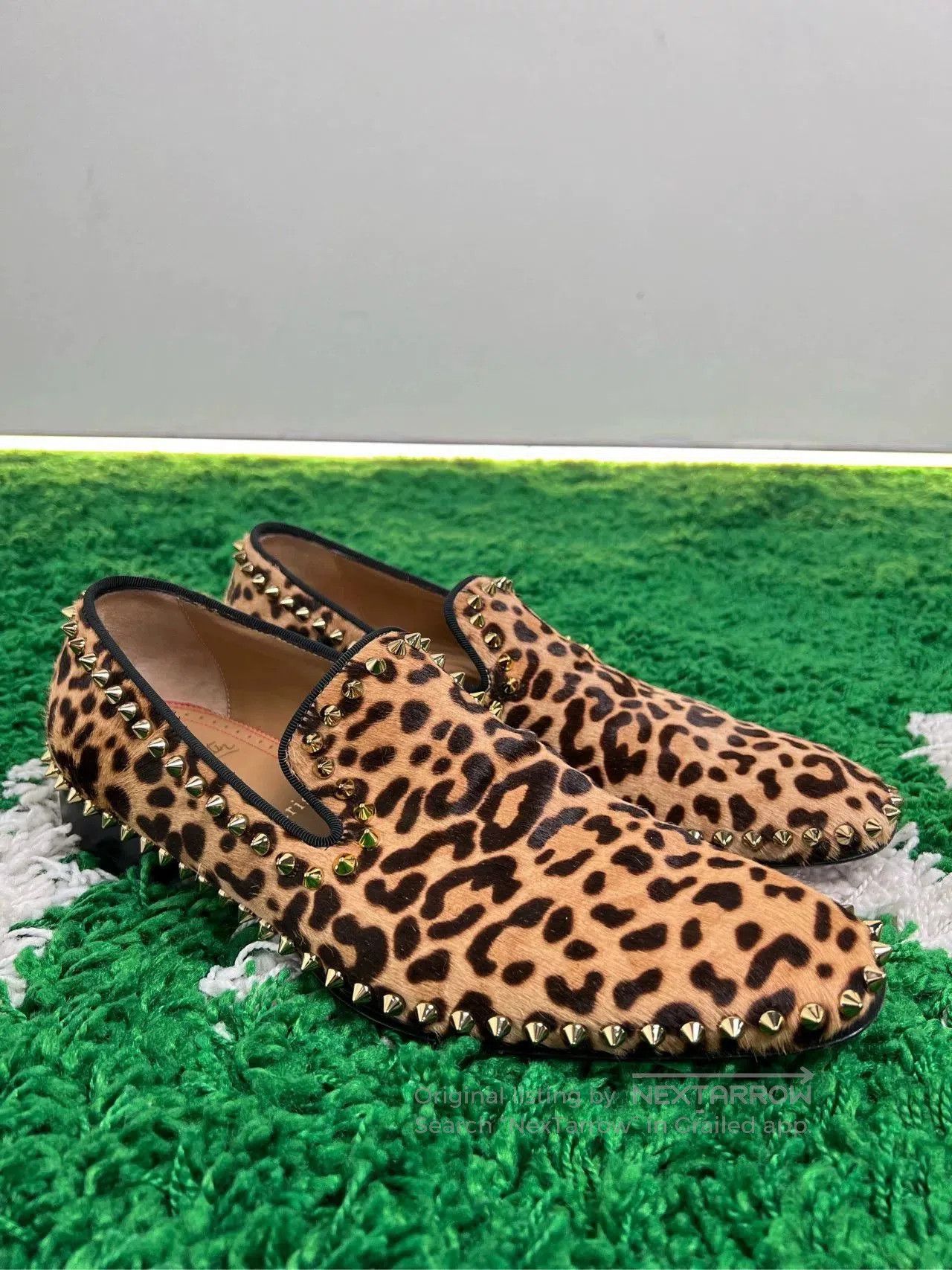 Christian Louboutin Christian Louboutin Leopard Gold Stud Red Sole. Size US 8.5 / IT 38.5 - 4 Thumbnail