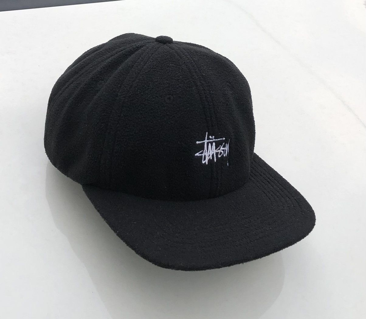 Stussy Stussy Polar Fleece Cap Hat Black Size ONE SIZE - 2 Thumbnail