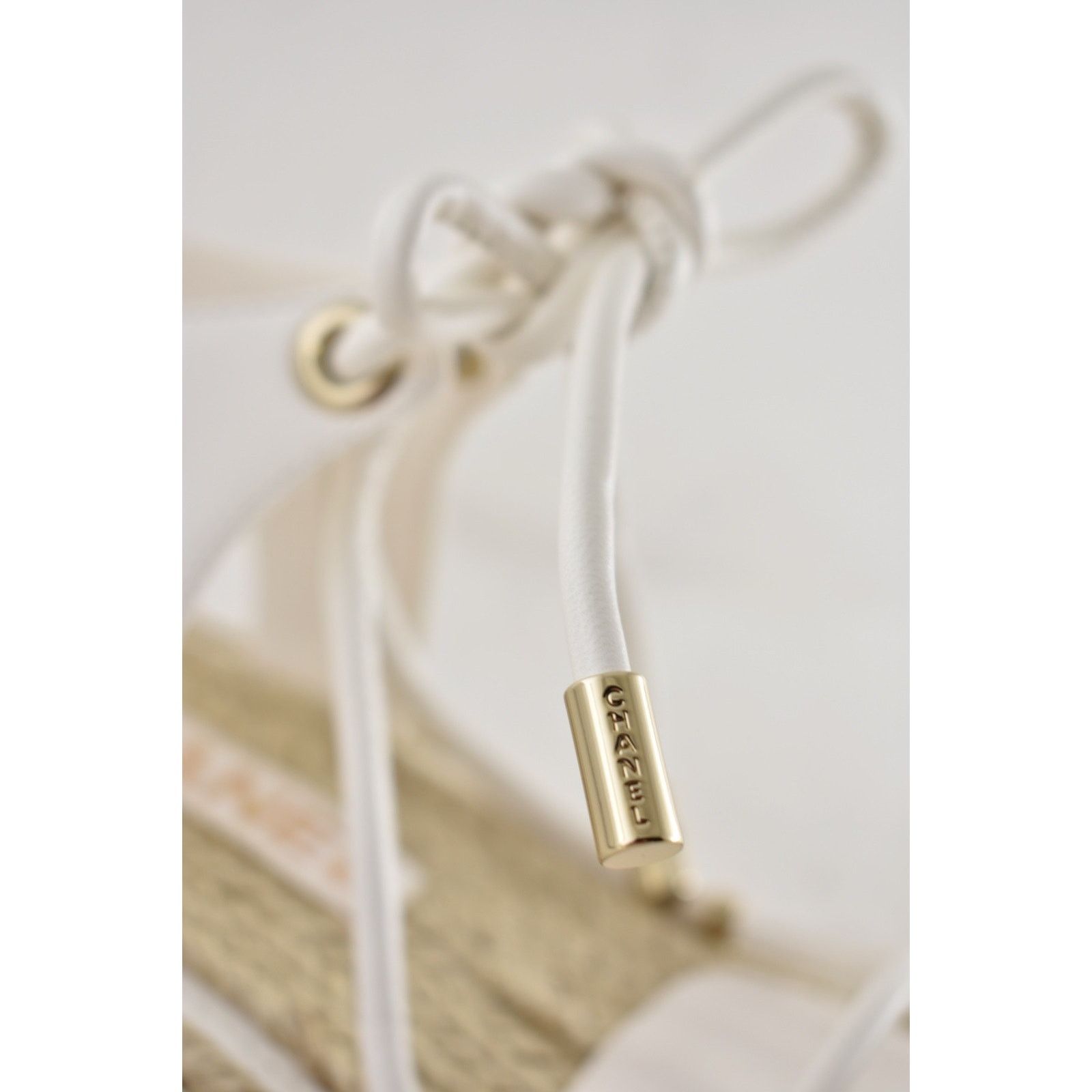 Chanel Chanel White Lambskin CC Mules Lace Up Espadrille Sandal 36 Size US 6 / IT 36 - 8 Thumbnail