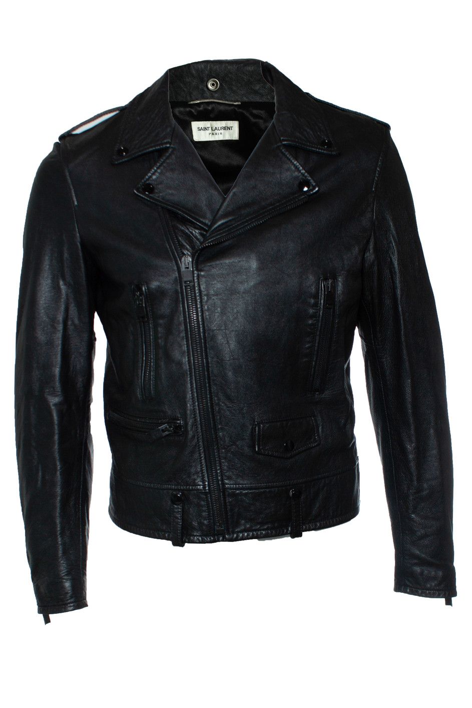 Saint Laurent Paris Saint Laurent, 2016 black leather biker Size US L / EU 52-54 / 3 - 1 Thumbnail