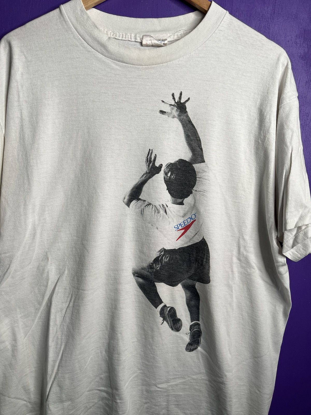 Speedo × Vintage Vintage 90s Speedo basketball hoop t-shirt Size US XL / EU 56 / 4 - 3 Thumbnail