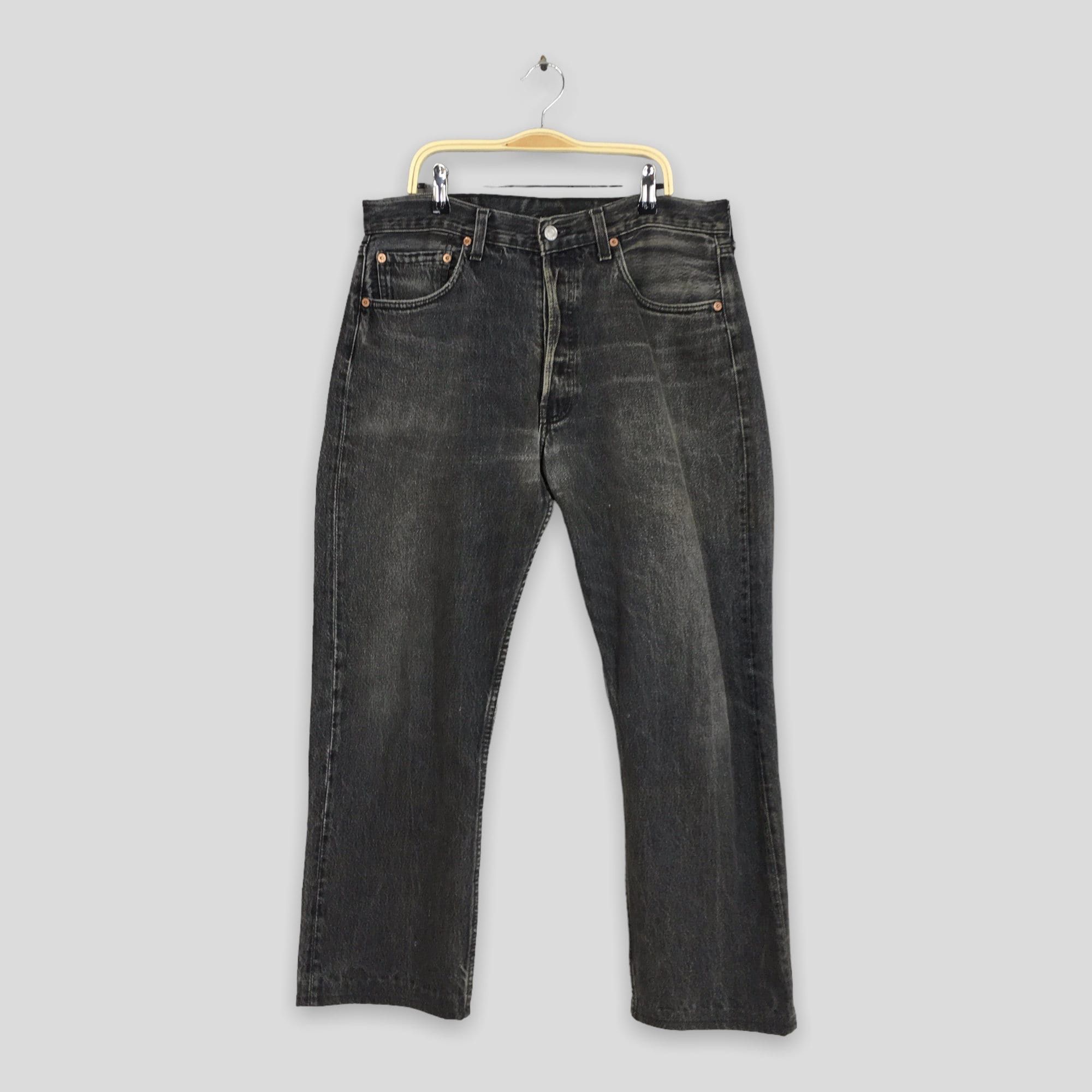 image of Size 32X26 1990S Levi's 501 Faded Black Stonewash Jeans, Men's