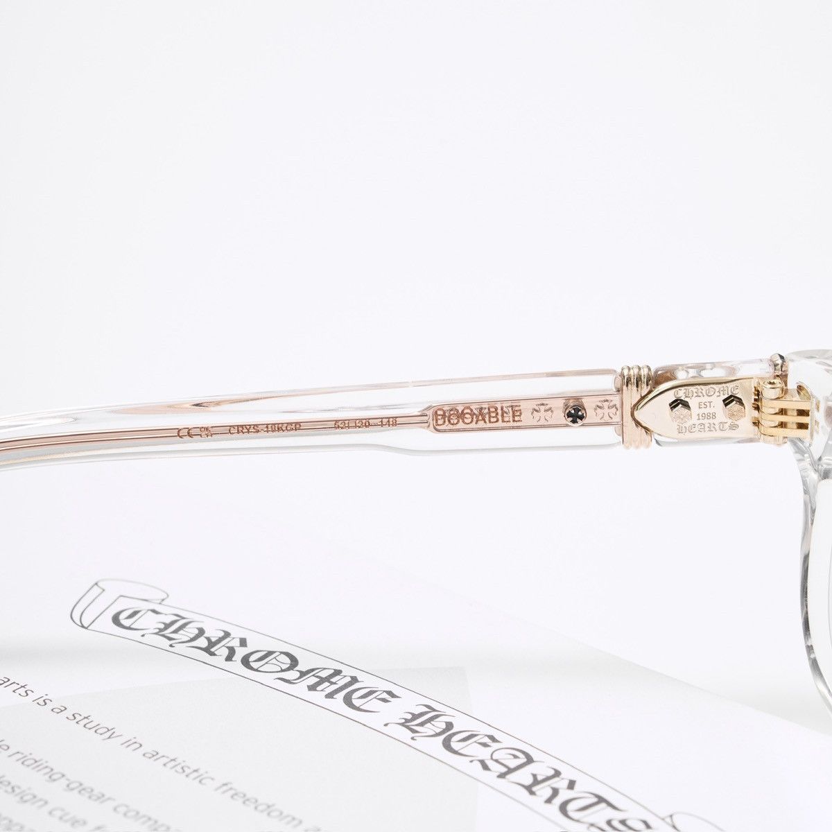 Chrome Hearts CHROME HEARTS DOOABLE CRYSTAL/ 18KGP GLASSES Size ONE SIZE - 5 Thumbnail