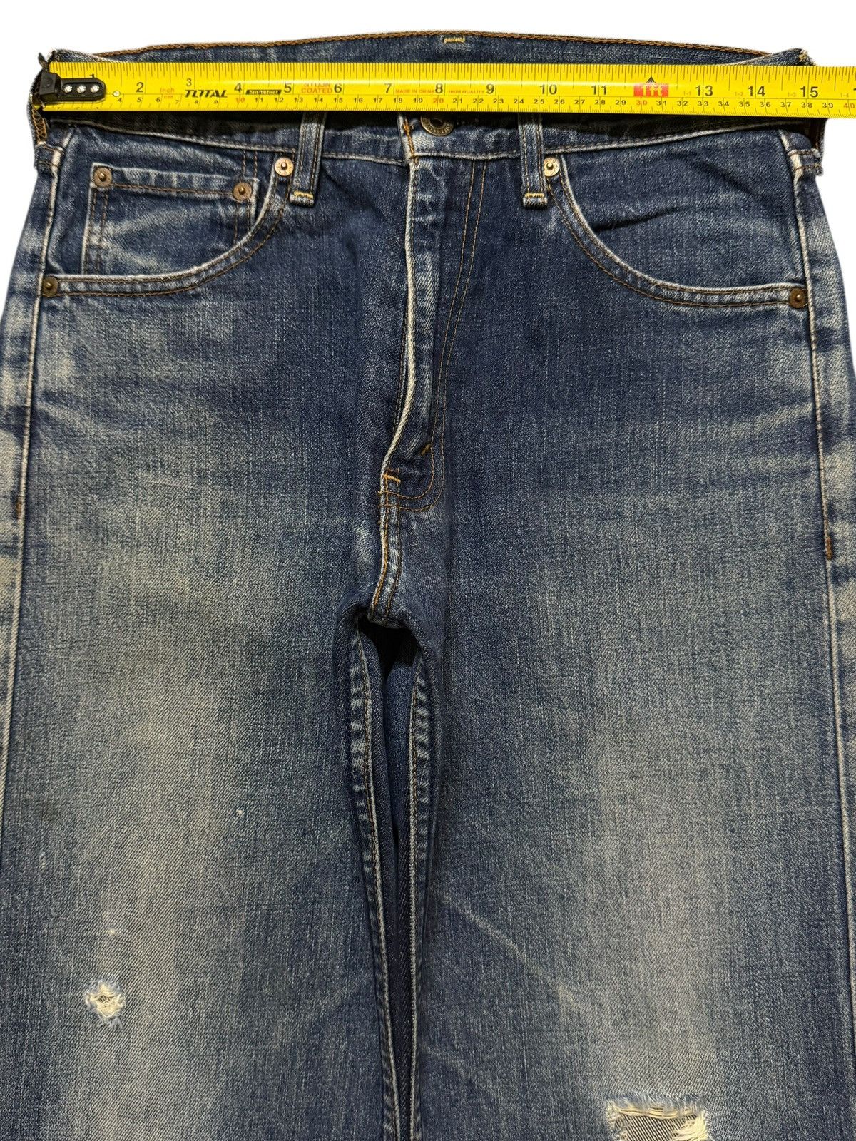 Levi's Vintage 90s Levis 503 Faded Wash Distress Relaxed Wide Leg Size US 30 / EU 46 - 7 Thumbnail