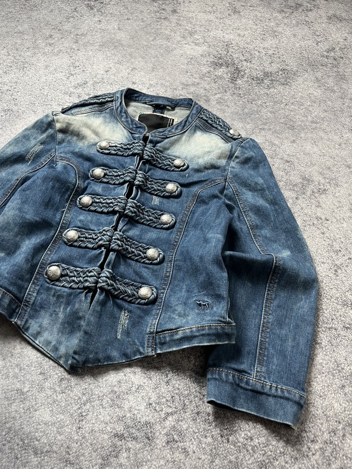 Hedi Slimane 90'S NAPOLEON MILITARY JEANS JACKET PUNK SAINT LAURENT VIBE Size S / US 4 / IT 40 - 2 Thumbnail