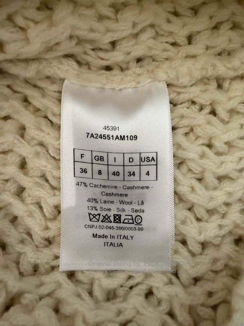 Dior Dior Cashmere hollow knitted sweater Size XS / US 0-2 / IT 36-38 - 4 Thumbnail