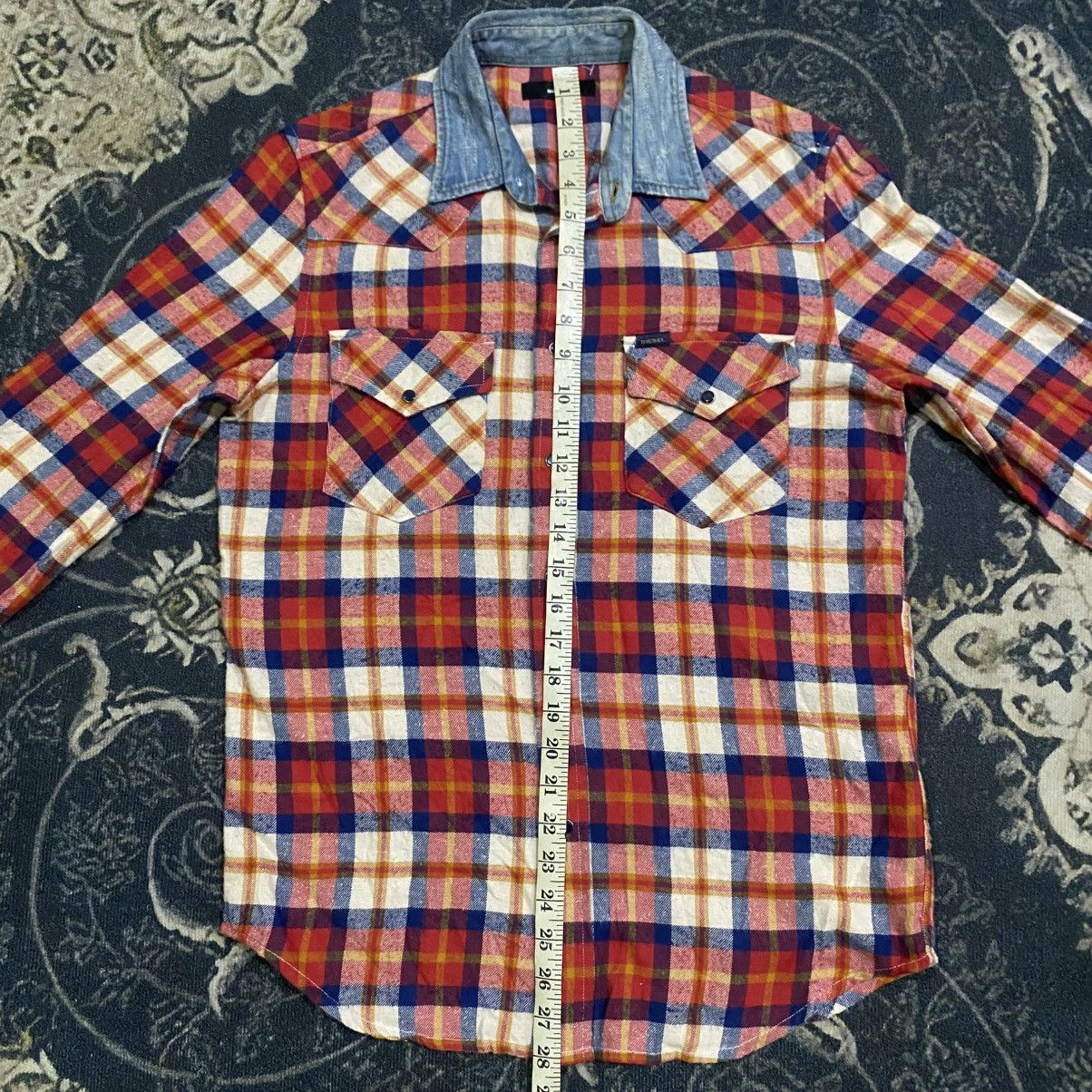 Diesel Diesel Red Camicia Western Flannel Snap Button Denim Collar Size US S / EU 44-46 / 1 - 13 Thumbnail