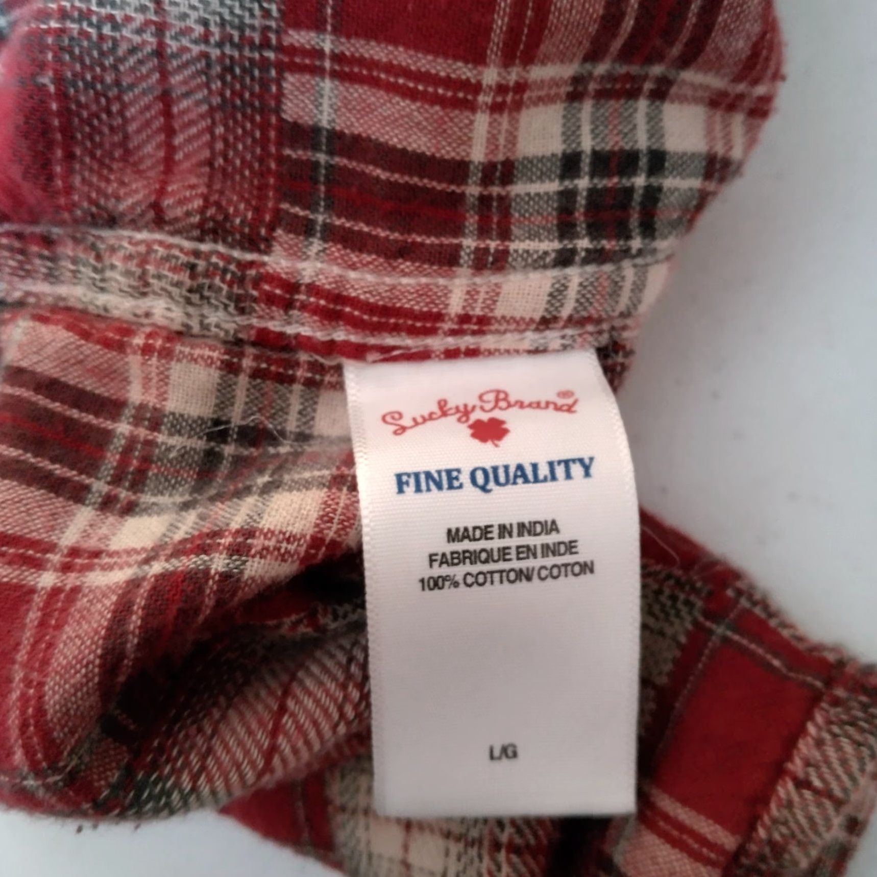 Lucky Brand Lucky Brand Shirt Western Flannel Patchwork Print Pearl Snap L Read Men Large Red Cotton Plaid Cowboy Workwear Sweatshirt? Size US L / EU 52-54 / 3 - 5 Thumbnail