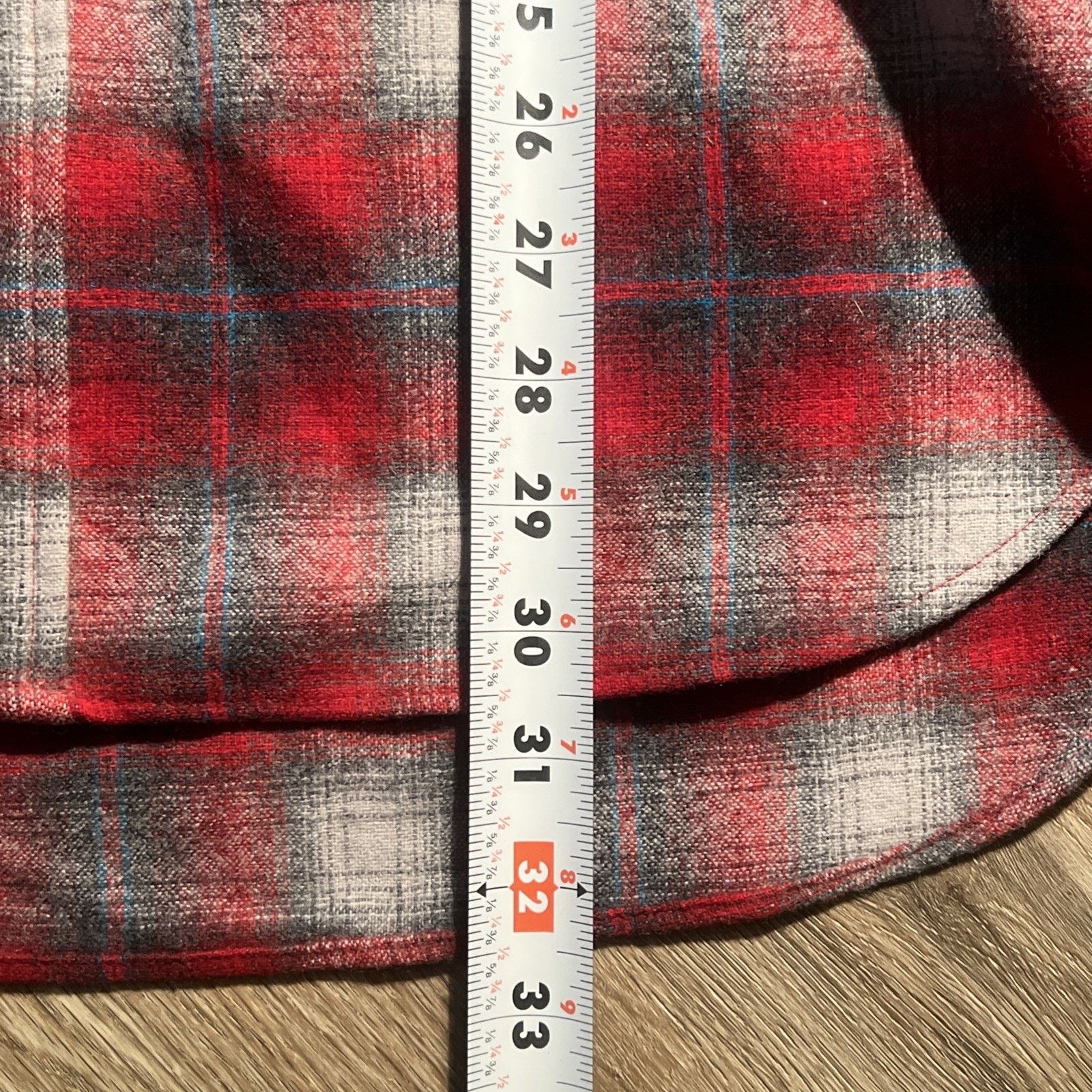 Pendleton Vintage 60s 70s Pendleton Board Shirt Red Shadow Plaid Wool Size US L / EU 52-54 / 3 - 19 Thumbnail