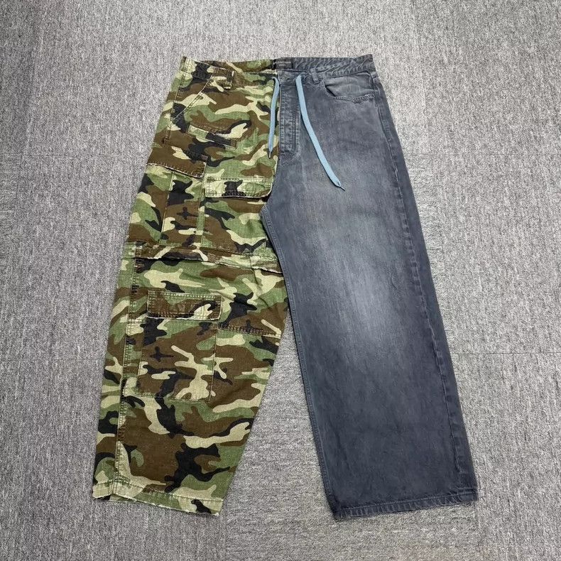 Balenciaga Balenciaga size M SS24 Patchwork Camo Denim Pants Size US 27 - 1 Thumbnail